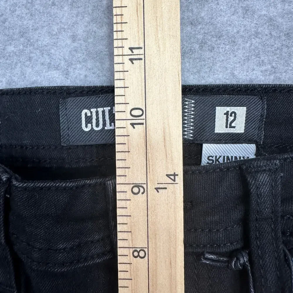 Premium Cultura Jeans Black Wash Mid Rise Boys 12 Skinny Stretch Denim Casual